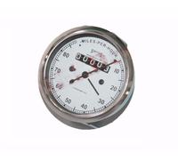 Tachimetro Speedo Speedo Smiths White Face 80 Mph replica per Norton BSA Triumph