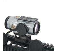Tacitical Gen II 5X Prism Scope, AR-BDC4 Reticolle, Caccia Reflex Cannocchiale Rifle Cannocchiale, HD Lens Elements Night Vision, Fit 20mm Rail, Argento