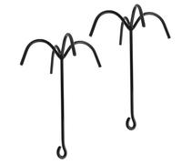 Tack Hook - 4 Prong Gear Rack, 2 Pieces Heavy-Duty 4-Prong Tack Hook Rack, Equestrian Bridle Holder Organizer For Reins Lead Ropes Harness Storage | Stable Barn Garage Trailer Workshop Utility