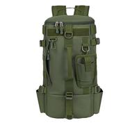 Tackle Box Zaino da pesca | Borsa da pesca all'aperto con supporto per canna | Borsa portatile per attrezzi da pesca Borsa da viaggio per pesca campeggio escursionismo, Verde militare, Vedi