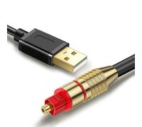 Tackston Adattatore audio ottico da USB A a TOSLINK, convertitore digitale unidirezionale da USB A a SPDIF, compatibile con Windows, Linux, PS4/PS5, Lenovo, HP, Asus, Dell, PC, computer portatile