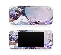 TACKY DESIGN Kanagawa Wave Skin compatibile con Nintendo Switch lite, acquerello viola interruttore lite adesivi vinile 3m decalcomania carino viola copertura completa involucro