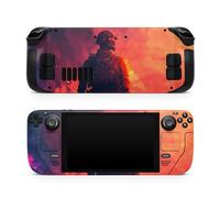 TACKY DESIGN Skin dell'esercito compatibile con la pelle del ponte a vapore, fiamme di fuoco pelle accessori per ponte a vapore colore arancione vinile 3m decalcomania carino copertura del ponte a