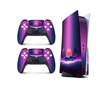 TACKY DESIGN Sunset in The City Skin per Playstation 5 Console e 2 Controller, PS5 Galaxy Skin Vinile 3M Decal Cover completa (edizione digitale)