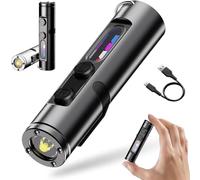 Taclite Mini - The Ultimate Everyday Micro Tool, Taclite Mini Flashlight, Mini torcia ricaricabile da con magnete con Clip, 9 Modalità, Impermeabile Flashlight per Campeggio/Escursionismo (Nero)