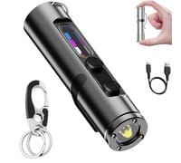 Taclites Mini - The Ultimate Everyday Micro Tool, Torcia Tattica Ricaricabile a LED Magnetica Super Luminosa, con 3 Livelli di Luminosità, Portachiavi, per Campeggio ed Escursionismo (Nero)