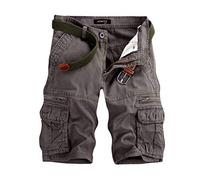 tacniseyw Pantaloncini cargo da uomo ad asciugatura rapida, leggeri, per camminare, escursionismo, pantaloni corti con cerniera, pesca, ciclismo, safari, con tasche multiple, con fibbia per cintura e