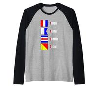 TACO - Bandiera marittima con motivo umoristico Maglia con Maniche Raglan