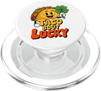 Taco Bout Lucky Funny Taco Con Quadrifoglio Verde PopSockets PopGrip per MagSafe