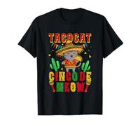 Taco Cat Cinco De Meow Carino Celebrazione Maglietta