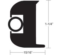 Taco Elastico Vinile Rub Ferroviario Kit Nero W / Inserire 70' 1-1/4 " x15/16 "