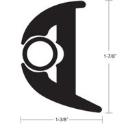 Taco Elastico Vinile Rub Ferroviario Kit Nero W / Inserire 70' 1-7/8 " x1-3/8 "