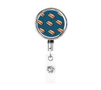 Taco Hamburger Hot Dog Modello Retrattile Porta badge Reel Clip Id Card Holder for Nurse Student Office Worker