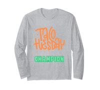 Taco Tuesday Champion Graffiti Style Foodie Bold Taco Lovers Maglia a Manica
