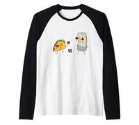 Taco Vs Burrito Boxing Fighters Carne di Manzo Messicana Tortilla Maglia con Maniche Raglan