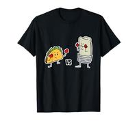 Taco Vs Burrito Boxing Fighters Carne di Manzo Messicana Tortilla Maglietta