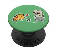 Taco Vs Burrito Boxing Fighters carne di manzo messicana tortilla PopSockets PopGrip Adesivo