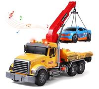 Tacobear Carro Attrezzi Giocattolo Grande Camion Giocattolo 1:16 con Auto da Corsa Luci e Suoni Funzione Trasportatore Camion Soccorso Regalo per Giocattolo Bambini 3 4 5 6 Anni