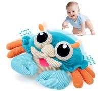 Tacobear Granchio Che Cammina Giochi Neonato 6 9 12 18 Mesi, Interattivo Peluche Musicale Granchio Giochi Tummy Time Neonato Giocattolo Gattonare Regalo Bambini 1 Anno (Blu)