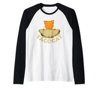 Tacocat Cat con Delizioso Taco Palindrome Maglia con Maniche Raglan