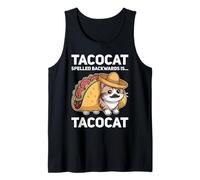 Tacocat Spelled Backwards is Tacocat Cat And Taco Lover Canotta