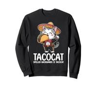 Tacocat Spelled Backwards is Tacocat Cat And Taco Lover Felpa