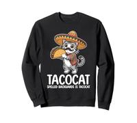 Tacocat Spelled Backwards is Tacocat Cat And Taco Lover Felpa