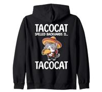 Tacocat Spelled Backwards is Tacocat Cat And Taco Lover Felpa con Cappuccio