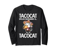 Tacocat Spelled Backwards is Tacocat Cat And Taco Lover Maglia a Manica