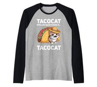 Tacocat Spelled Backwards is Tacocat Cat And Taco Lover Maglia con Maniche Raglan