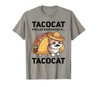 Tacocat Spelled Backwards is Tacocat Cat And Taco Lover Maglietta