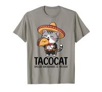 Tacocat Spelled Backwards is Tacocat Cat And Taco Lover Maglietta