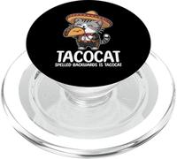 Tacocat Spelled Backwards is Tacocat Cat And Taco Lover PopSockets PopGrip per MagSafe