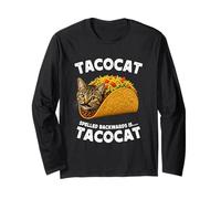 Tacocat Spelled Backwards is Tacocat Funny Taco Meme Mexican Maglia a Manica