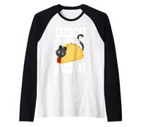 Tacocat Spelled Backwards - Taco & Cat, Amante del Cibo Messicano Maglia con Maniche Raglan