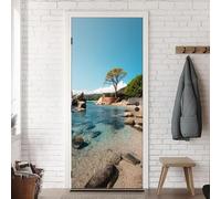 TACOKI Adesivi per Porte Oceano Paesaggio Adesivo Porta Autoadesiva Sticker Murale Carta da Parati Decorazione Parete Soggiorno Camera da Letto Poster Parati 80x210 cm v4493