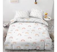 TACOKI Copripiumino una Piazza e Mezza Arc-En-Ciel, Set di Biancheria da Letto Cartone Animato in Microfibra Morbido 3 Pezzi Copri Piumino 200x200 con 2 Federe con Cerniera, Copripiumino 3D q2919