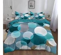 TACOKI Copripiumino una Piazza e Mezza Geometria Reversibile, Set di Biancheria da Letto Astratto in Microfibra Morbido 3 Pezzi Copri Piumino 200x200 con 2 Federe, Copripiumino 3D 5019a