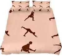 TACOKI Copripiumino una Piazza e Mezza Ginnastica, Set di Biancheria da Letto Ginnastica in Microfibra Morbido 3 Pezzi Copri Piumino 200x200 con 2 Federe con Cerniera, Copripiumino 3D q4935