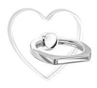 TACOMEGE - Supporto trasparente per telefono cellulare e tablet (cuore-trasparente)