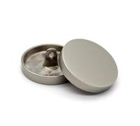 Taconey 10 Pezzi di Bottoni Rotondi in Metallo con Specchio Piatto per Abiti, Camicie, Giacche, gonne in Denim, Accessori da Cucito cuciti a Mano,Nebbia Argentata,10 Millimetri