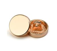 Taconey 10 Pezzi di Bottoni Rotondi in Metallo con Specchio Piatto per Abiti, Camicie, Giacche, gonne in Denim, Accessori da Cucito cuciti a Mano,Oro,15 Millimetri