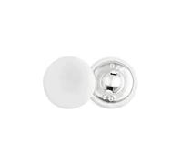 Taconey 30 Pezzi 11/28 mm Bottoni con Gambo Rivestiti in Pelle per Riparazione Giacche Cappotti, Chiusure Rotonde per Cucire Accessori per Abbigliamento,Bianco,20 Millimetri
