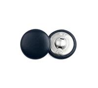 Taconey 30 Pezzi 11/28 mm Bottoni con Gambo Rivestiti in Pelle per Riparazione Giacche Cappotti, Chiusure Rotonde per Cucire Accessori per Abbigliamento,Blu Navy,20 Millimetri