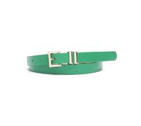 Taconey Cintura sottile da donna in PU con fibbia ad ardiglione in metallo dorato, perfetta come cintura decorativa, perfetta per un vestito.,Verde,1,8X105cm