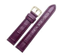 Taconey Cinturini per orologi in pelle con motivo a coccodrillo e pesce da 12/14/16/18/20/22 mm, cinturini di ricambio per orologi adatti sia all'abbigliamento formale che casual.,Viola,13 millimetri