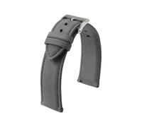 Taconey Cinturino per orologio in tela impermeabile da 18/19/20/21/22/24 mm, cinturino per orologio in nylon bifacciale a sgancio rapido,Grigio,24 millimetri