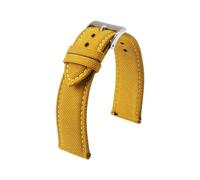 Taconey Cinturino per orologio in tela impermeabile da 18/19/20/21/22/24 mm, cinturino per orologio in nylon bifacciale a sgancio rapido,Giallo senape,22 millimetri