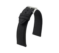 Taconey Cinturino per orologio in tela impermeabile da 18/19/20/21/22/24 mm, cinturino per orologio in nylon bifacciale a sgancio rapido,Nero,20 millimetri