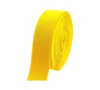 Taconey Elastico da 10-50 mm, Adatto per Reggiseni, Cinture per Pantaloni, sostituzioni Elastiche in Gomma, D Fai da Te Fatto a Mano,Giallo,15 mm, 5 Metri